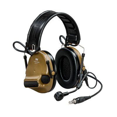 3M Peltor MT14H418A-47 CY ComTac VIII Headset - Brown Single Comm